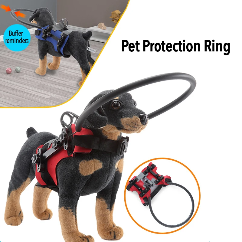 

New Blind Pet Anti-collision Collar Ring Dog Safe Harness Guide Training Behavior Aids for Blind Dog Guiding Prevent Collision
