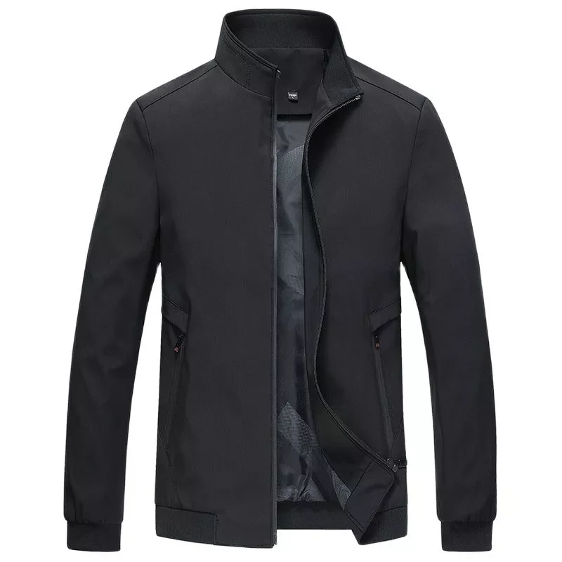 

NEW 2023 Autumn Mens Jackets Casual Coats Solid Color Mens Sportswear Stand Collar Slim Jackets Male Bomber Jackets Thin Men Coa