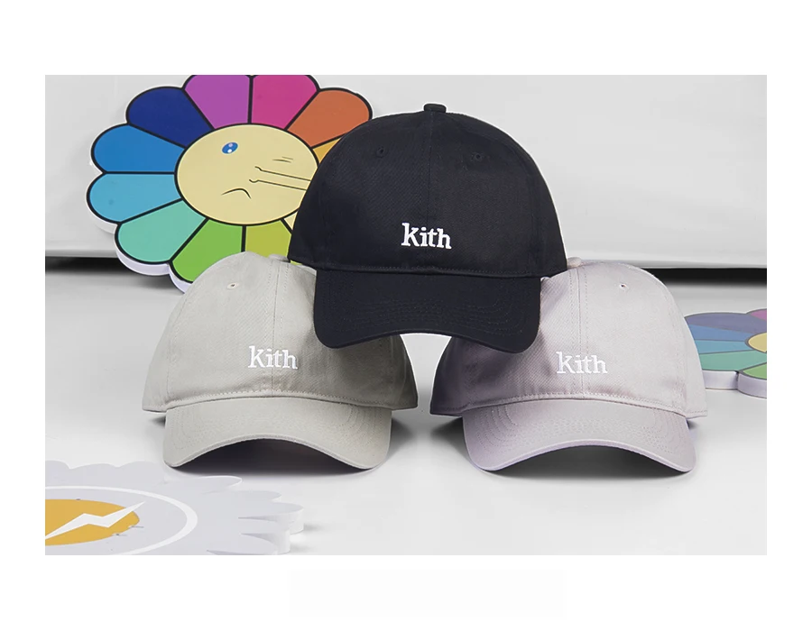 

2022 KITH Классическая вышитая бейсболка Мужская Женская Солнцезащитная шляпа трендовая уличная простая хлопковая бейсболка MZ27