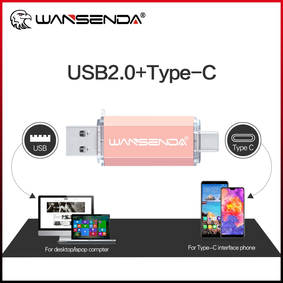 

Флеш-накопитель 2.0 USB TYPE-C, 8 ГБ, 16 ГБ, 32 ГБ, 64 ГБ, 128 ГБ