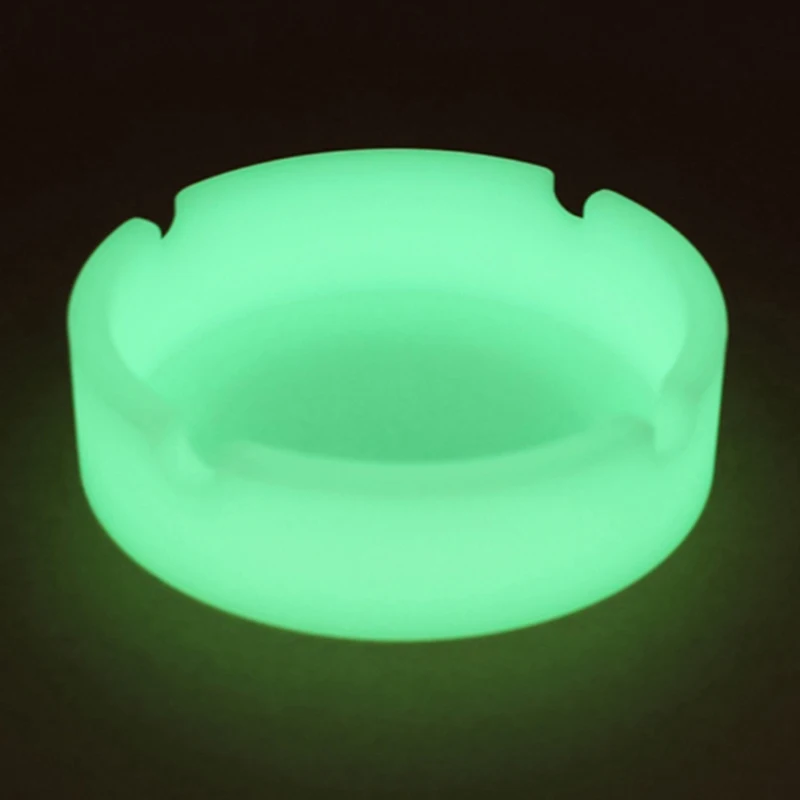 

1 Pc Camouflage Luminous Fluorescent Ashtray Portable Silicone Rubber Ashtray Soft Round Ecological Smoke Holder
