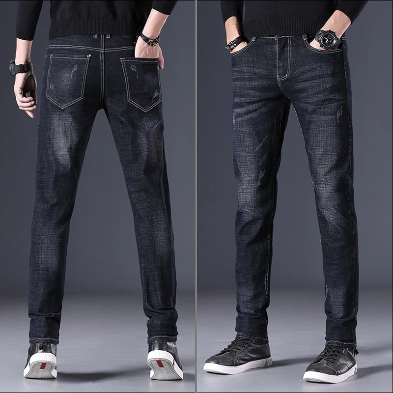 Men's Jeans Y2k Jeans Men's Slim Pants High Waist Party Straight Wide Leg Pants Casual Roller Skating Premium Brand Clothing New