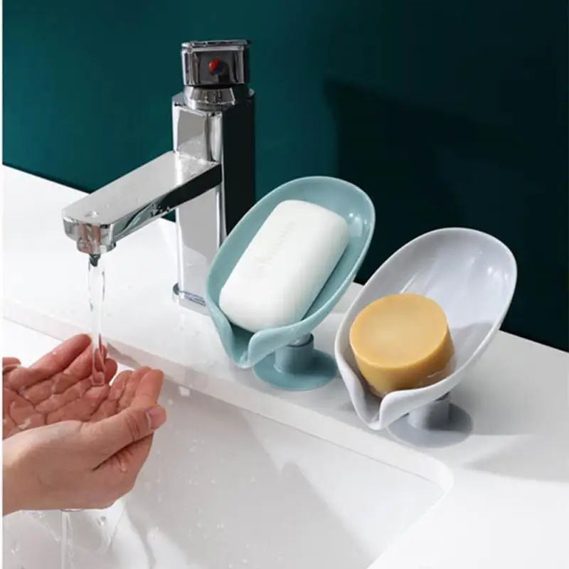 Ящик для мыла в форме листа без перфорации вращающийся держатель