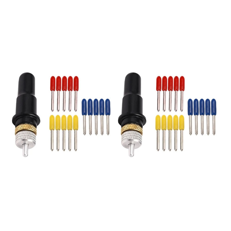 

2X Cutting Blade Holder + 15Pcs 30 Degree 45 Degree 60 Degree Cutter Blade For Roland