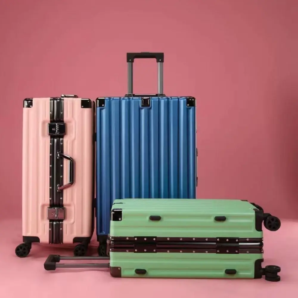Luggage Fixed belt Aluminum Frame Trolley Case Universal Wheel Male And Female Boarding Case College Student Suitcase