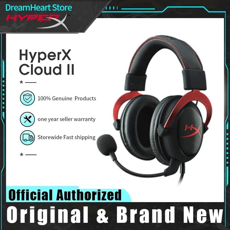 Игровая Проводная гарнитура Kingston HyperX Cloud II с объемным звуком Hi-Fi 7 1 игровые