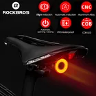 Велосипедный фонарь ROCKBROS, светодиодный задний фонарь с датчиком торможения, влагозащита IPx6, зарядка через USB