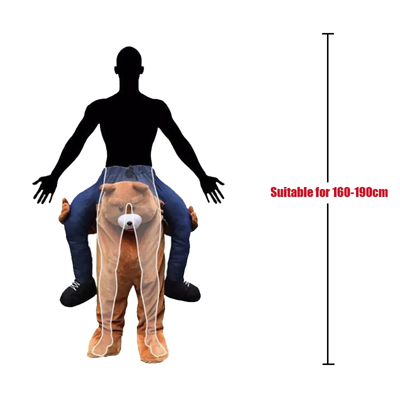 Брюки женские/мужские магические с изображением коричневого медведя костюмы для