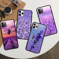purple lavender flowers phone case for iphone 12 11 13 7 8 6 s plus x xs xr pro max mini shell