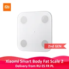 Оригинальные весы Xiaomi Mi Smart Scale 2 для определения жира в теле, Bluetooth, тест на баланс, 13 показателей индекса массы тела и индекса массы тела, светодиодный дисплей
