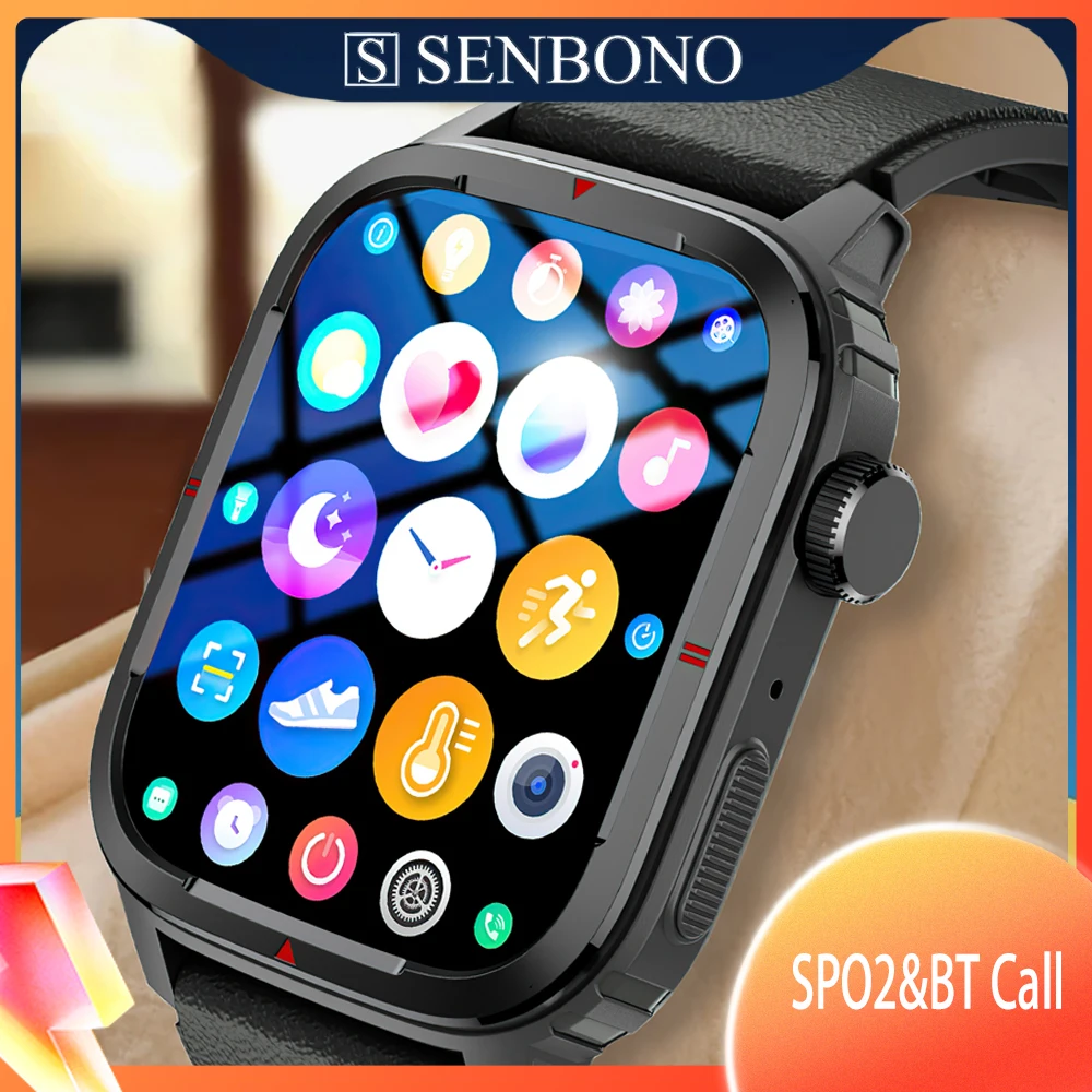 

Смарт-часы SENBONO мужские/женские, 2022 дюйма, IP67, С Пульсометром