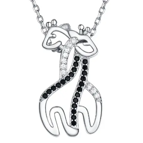 Ожерелье с милым жирафом и животным, кулон из стерлингового серебра на годовщину рождения, фотоподарок для женщин