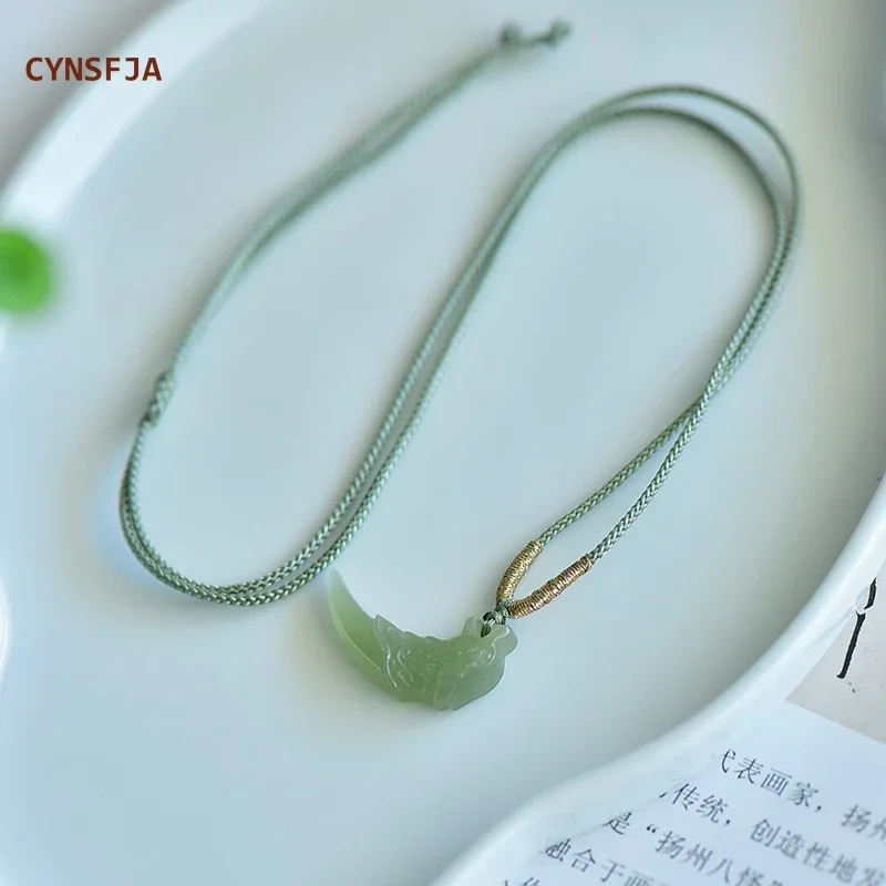 CYNSFJA новый настоящий сертифицированный натуральный нефрит Хэтянь унисекс