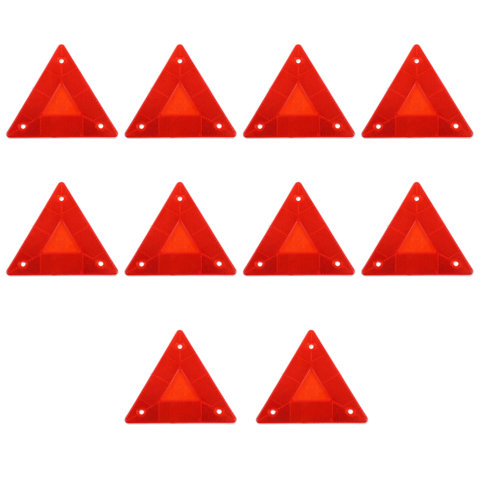 

10pcs Car Reflector Triangle Reflector Nice Light Safe Durable Truck Reflector Warning Sign Board for Warning