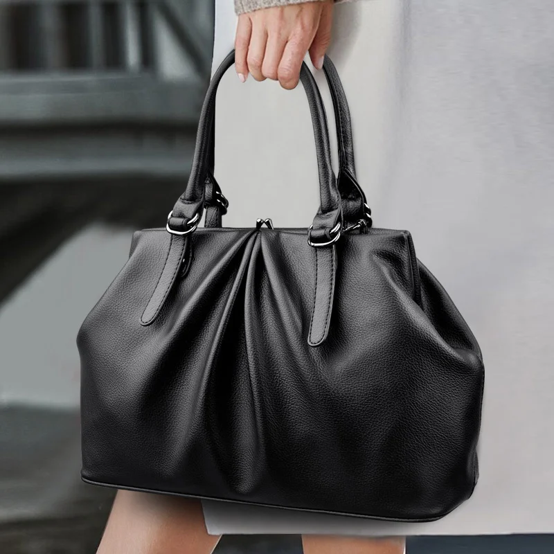 

Women Large Capacity Shoulder Crossbody Bags High Quality Soft Leather Ladies Handbags Luxury Designer Female Messenger Tote Sac