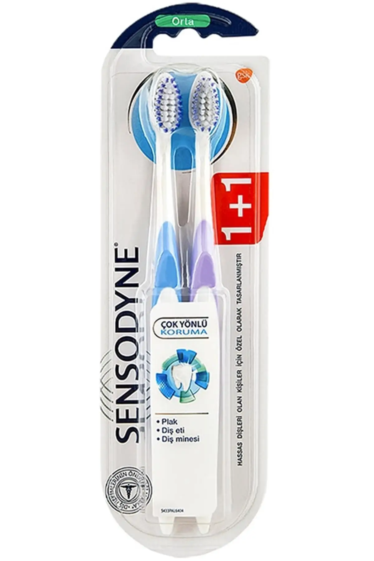 

Бренд: Sensodyne, универсальная защита, 1 + 1 зубная щетка, средняя Категория: ручная зубная щетка