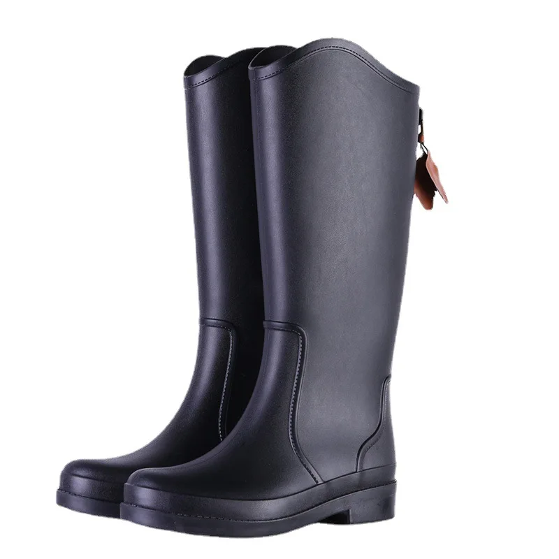 Fashion Women's High-tube Rain Boots Waterproof and Non-slip Ladies Rain Boots Outdoor Soft Sole 2023 New Knee-length Rain Boots