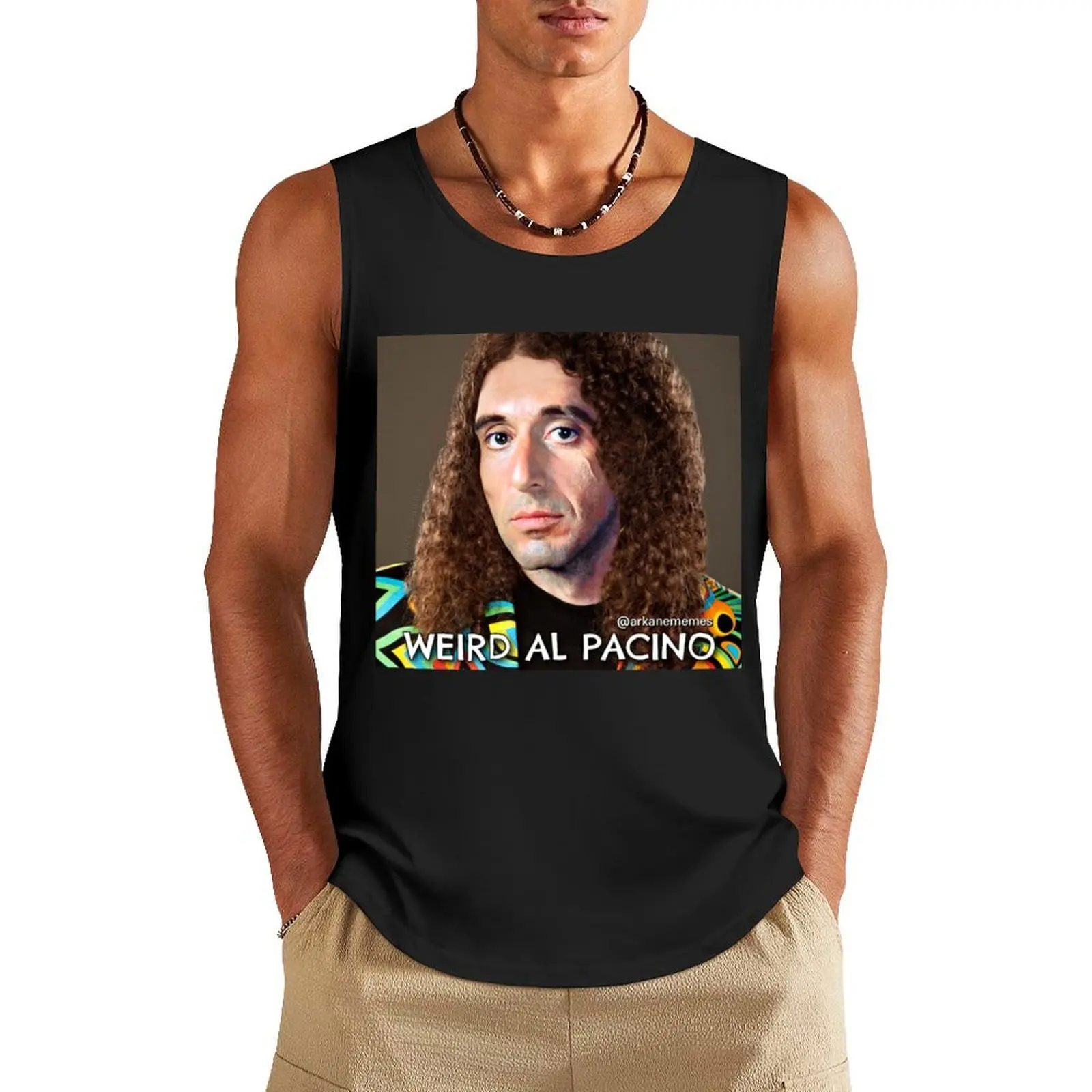 Weird Al Pacino Tank Top летняя одежда мужская спортивная футболка 2024 без рукавов