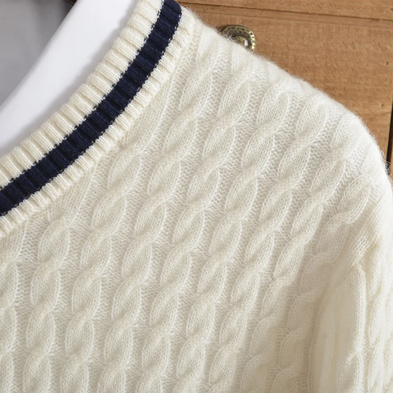 Мужской утепленный вязаный свитер