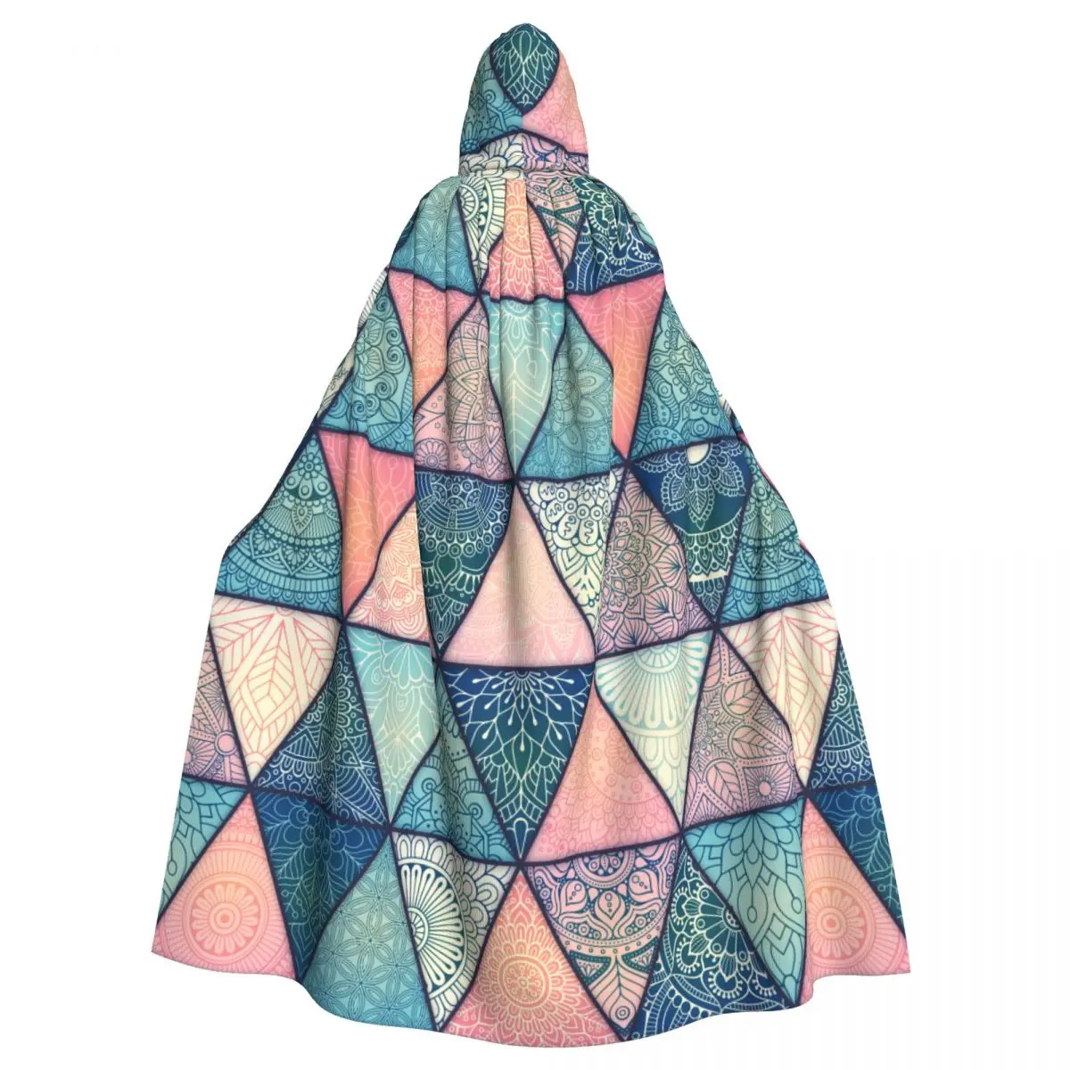 

Adult Cloak Cape Hooded Arabic Indian Mandala Medieval Costume Witch Wicca Vampire Elf Purim Carnival Party