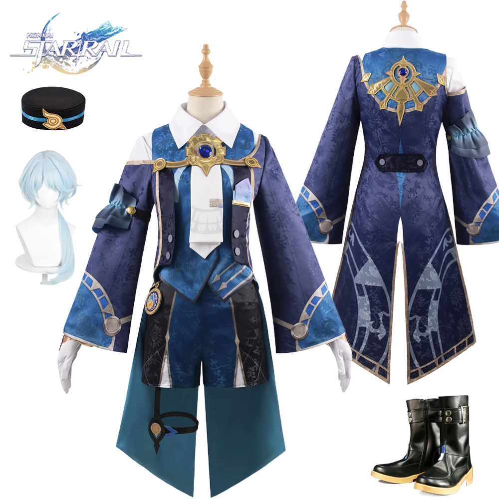 Костюм для косплея Honkai Star Rail Misha комплект унисекс из полиэстера включая парик