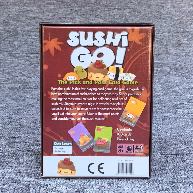 Карточная игра Sushi Go Party Настольная Roll для детей от 8 до 2 5 игроков Игры семейных