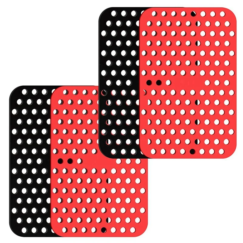 

4 Pack Air Fryer Reusable Liners Accessories For Ninja Foodi Dual DZ201, Rectangle Air Fryer Mat Silicone Liners