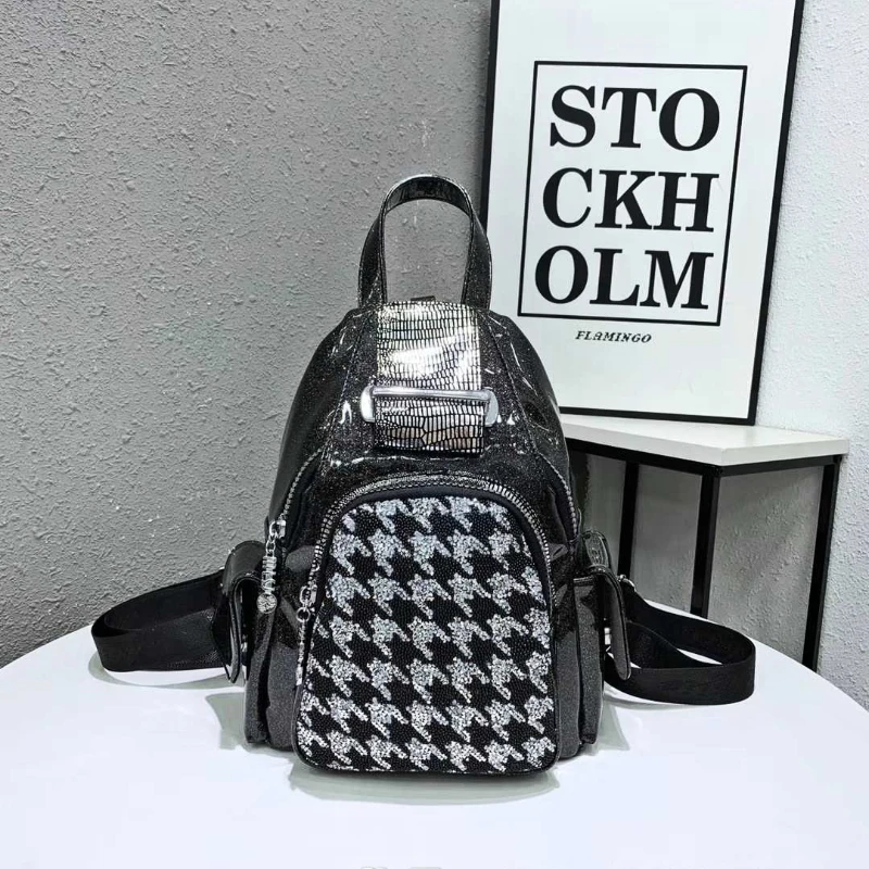 

Branded Backpack Women High Quality Mochilas Para Mujer Houndstooth Ita Bag Pack 2022 Luxury Designer Sac a dos