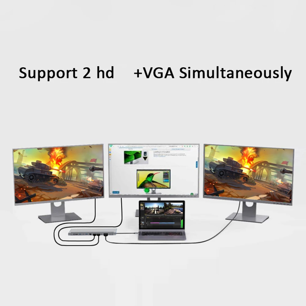 Адаптер 12 в 1 Type-C HUB Multi Splitter ПК Компьютерные аксессуары для Samsung Galaxy Note 10/Note 10+/Note 9 |