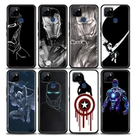 phone case for realme q2 c20 c21 v15 8 c25 gt neo v13 5g x7 pro ultra c21y case soft silicone cover marvel iron man moon knight