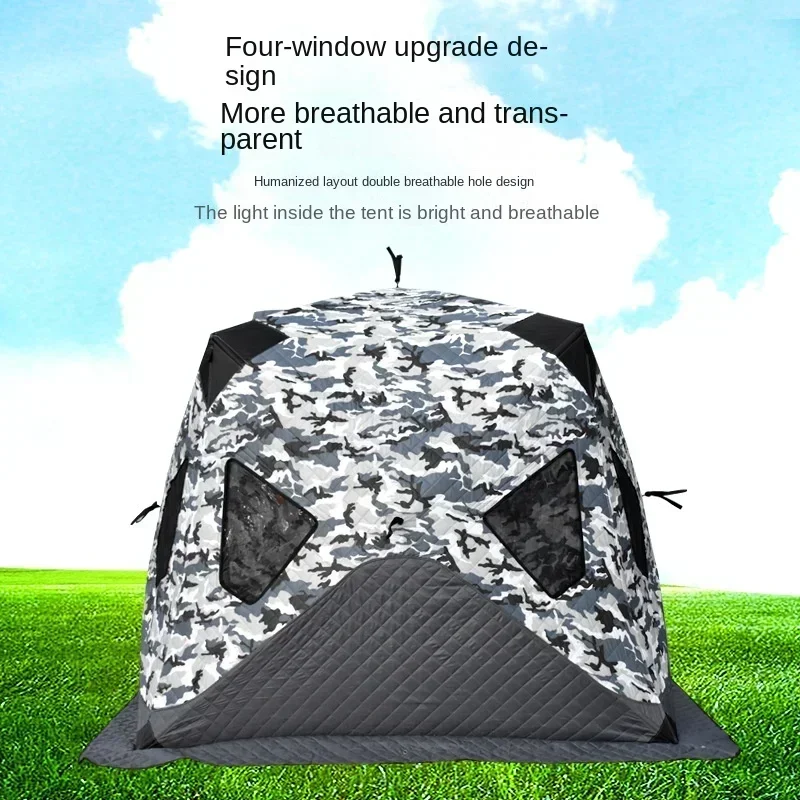 YOUSKY обновленная версия зимней рыболовной палатки на 3-4 человека утолщенная