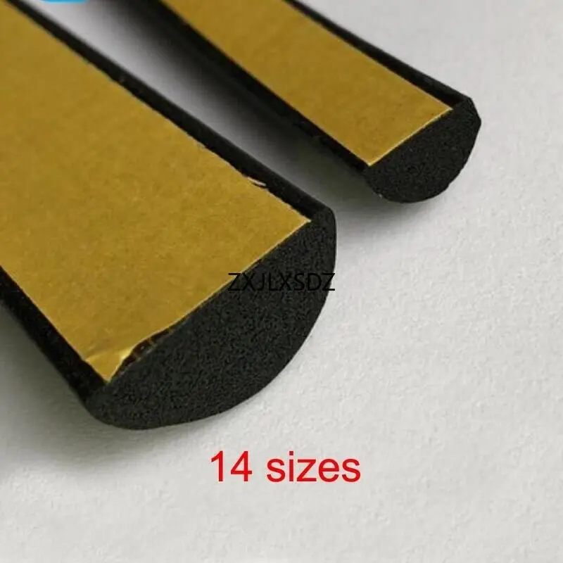 

1 Meter D Type Cabinet Door Window Self-Adhesive Rubber Foam Bar Seal Strip Door Gasket