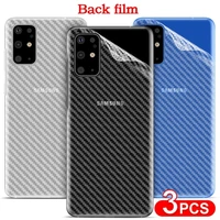 3pcs carbon fiber anti fingerprint back films for samsung s22 plus scratch resistant back screen protectors for samsung s22