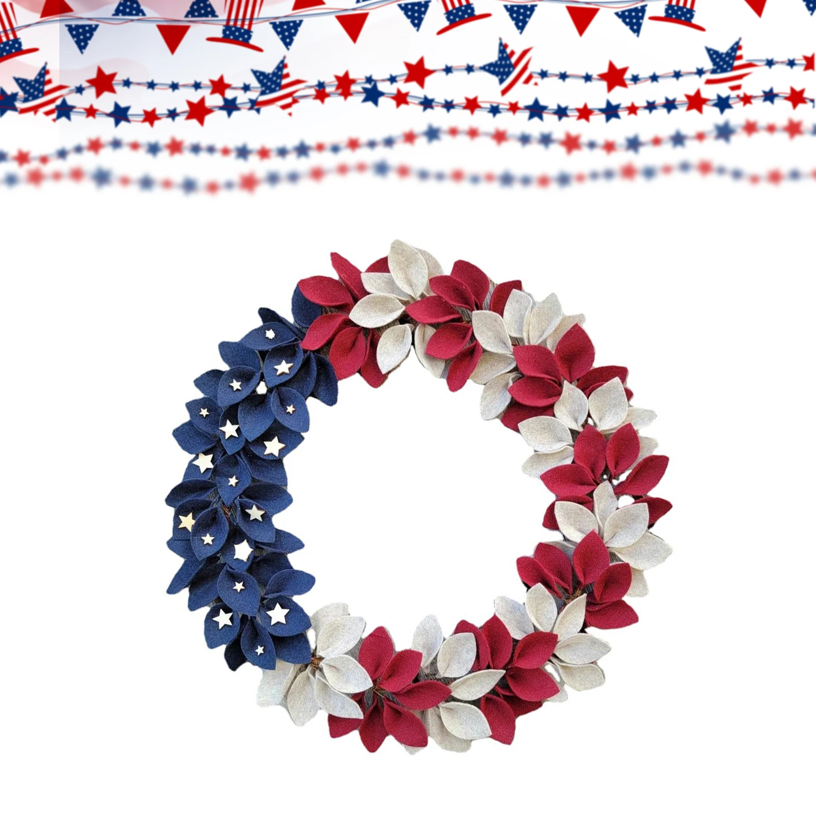 

Independence Day Wreath Decorations American Flag Wreath Decor For Home Patriotic Memorial 4th Of July Wreaths For Veterans Day
