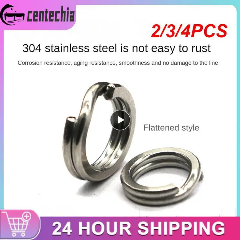 

2/3/4PCS Solid Round Line Double Circle Iron Plate Connecting Ring Luya Double Ring Lures Tackle Connector Sea Fishing