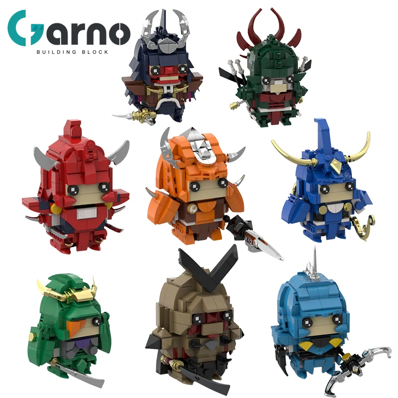

Garno Altar Fighter Brickheadz Anime Figures Moc Fire God Samurai Mojo Building Blocks Model Children Toys Block Assembling Gift