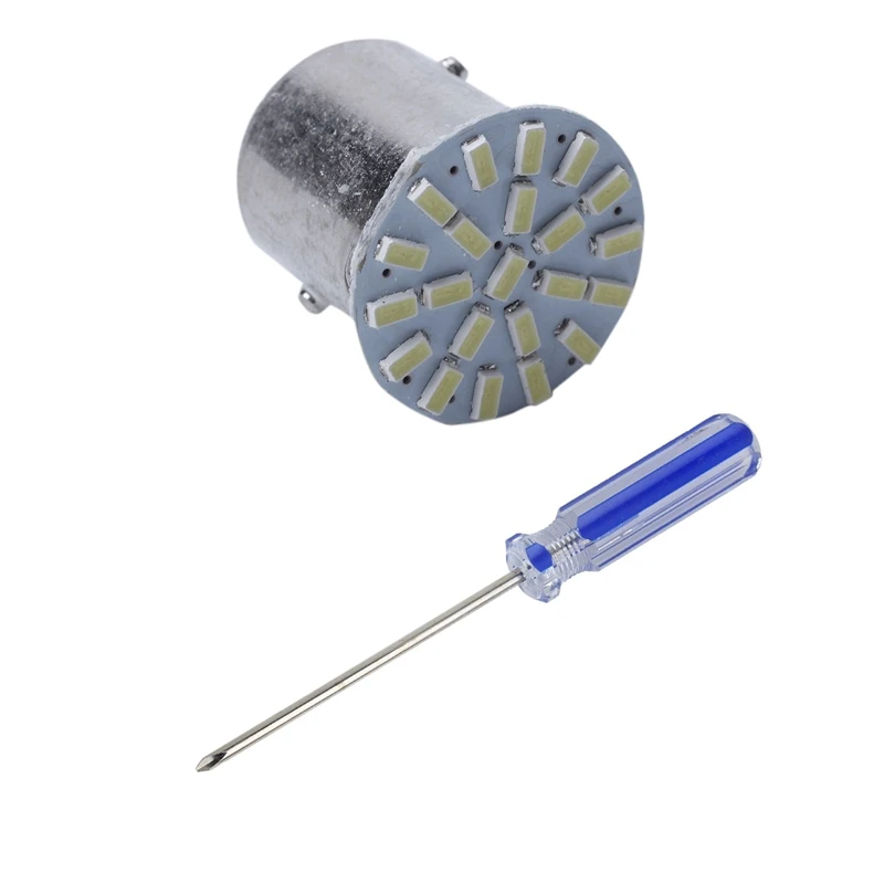 

2 Pcs Accessories: 1Pcs White 1157 BAY15D 22 SMD LED Light Bulb Tail Light & 1Pcs Tri-Wing Screwdriver For Nintendo Wii