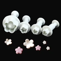 4 plum flower fondant cake cutter plunger cookie mold cake decorating mould embossing machine craft machine