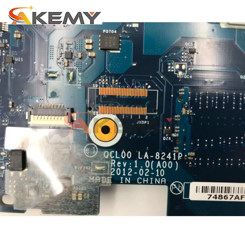 Akemy QCL00 LA-8241P материнская плата CN-06D5DG 06D5DG 6D5DG для For DELL Inspiron 15R 5520 7520 ноутбука HD7670M |