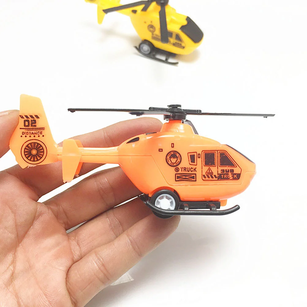 6 Pcs Mini Model Child Toys for Kids Back Airplane Childrens Flying Helicopter Planes