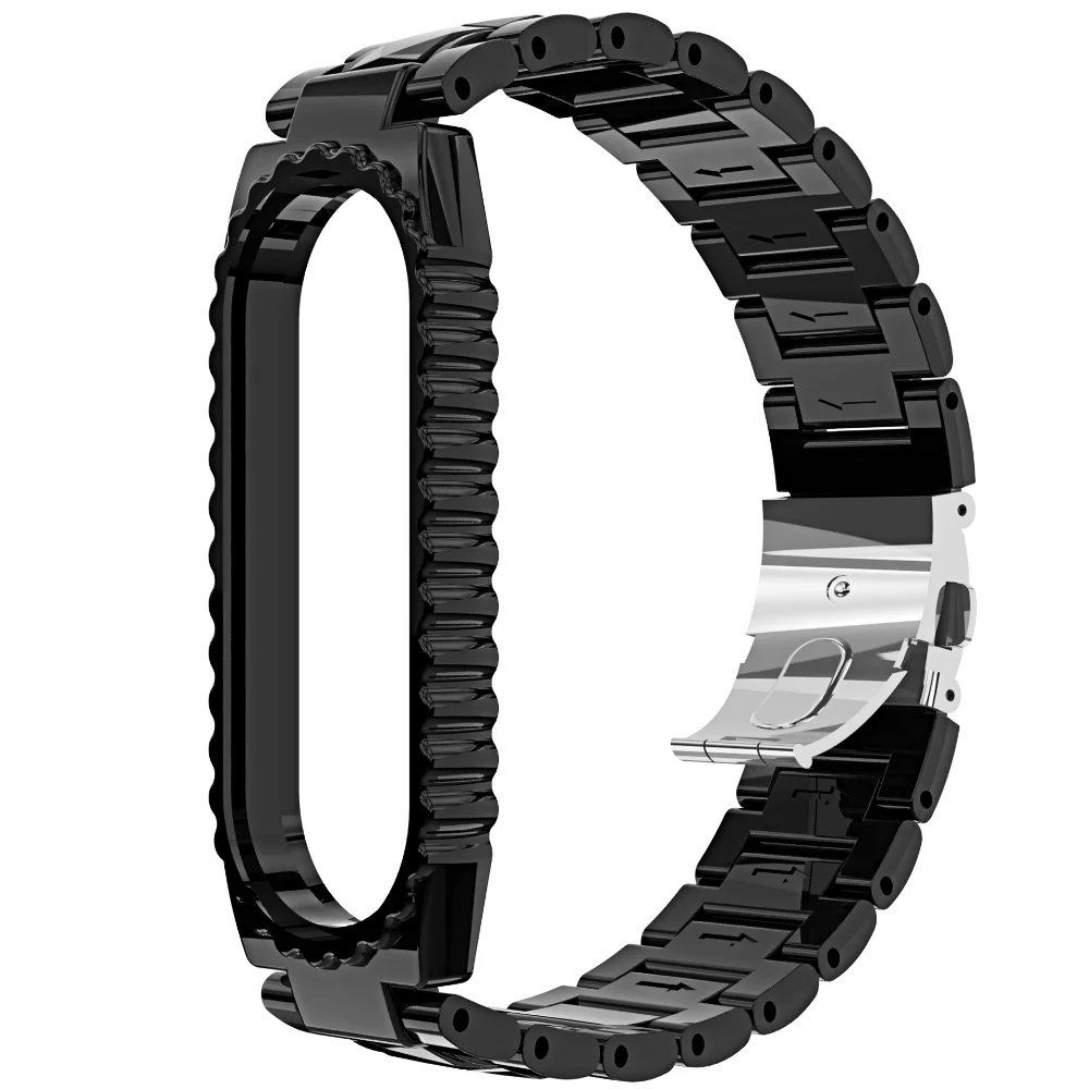 Metal Glacier Strap For Xiaomi Mi Band 7 6 5 4 3 Men/Women Replacement Wristband for Mi Band 7 6 5 Strap Mi Band 5 4 3 Bracelet