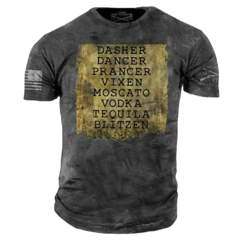 

Summer Fashion Retro Men's 3D Printing Sports Loose Casual Round Neck Large Size Quick Drying Material Breathable Lightweight