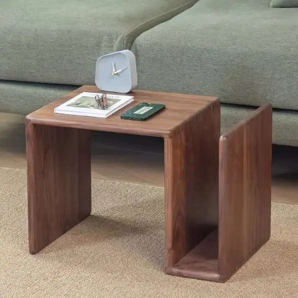 Скандинавский диван Северная Америка простой угловой столик из массива дерева