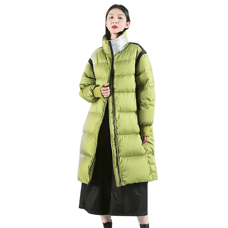 Women's Parkers 2022 Winter New High-end Down Jacket Lengthened Trend Loose Gradient Craft White Duck Feather Warm Coats Female