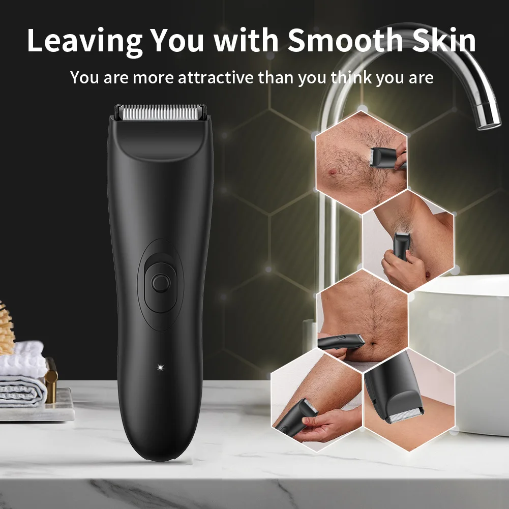 Electric Clipper Beard Trimmer Private Armpit Pubic Hair Electric Hair Clipper Men's Chest And Leg Hair Shaver
