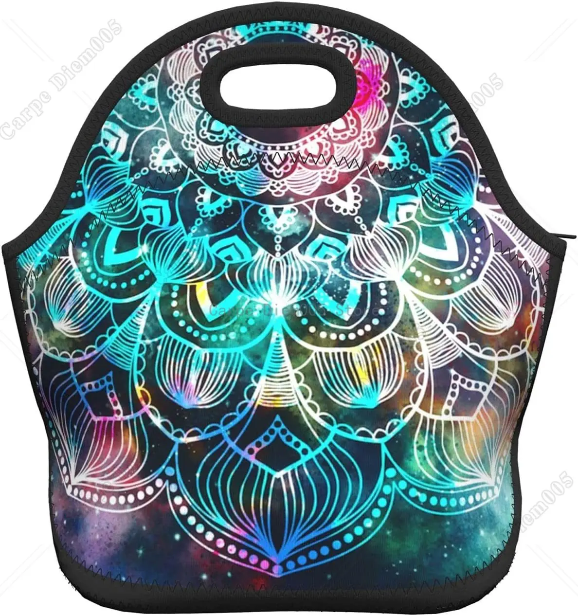 Неопреновая сумка для обеда с цветным цветком сумка-тоут в стиле бохо цветочным