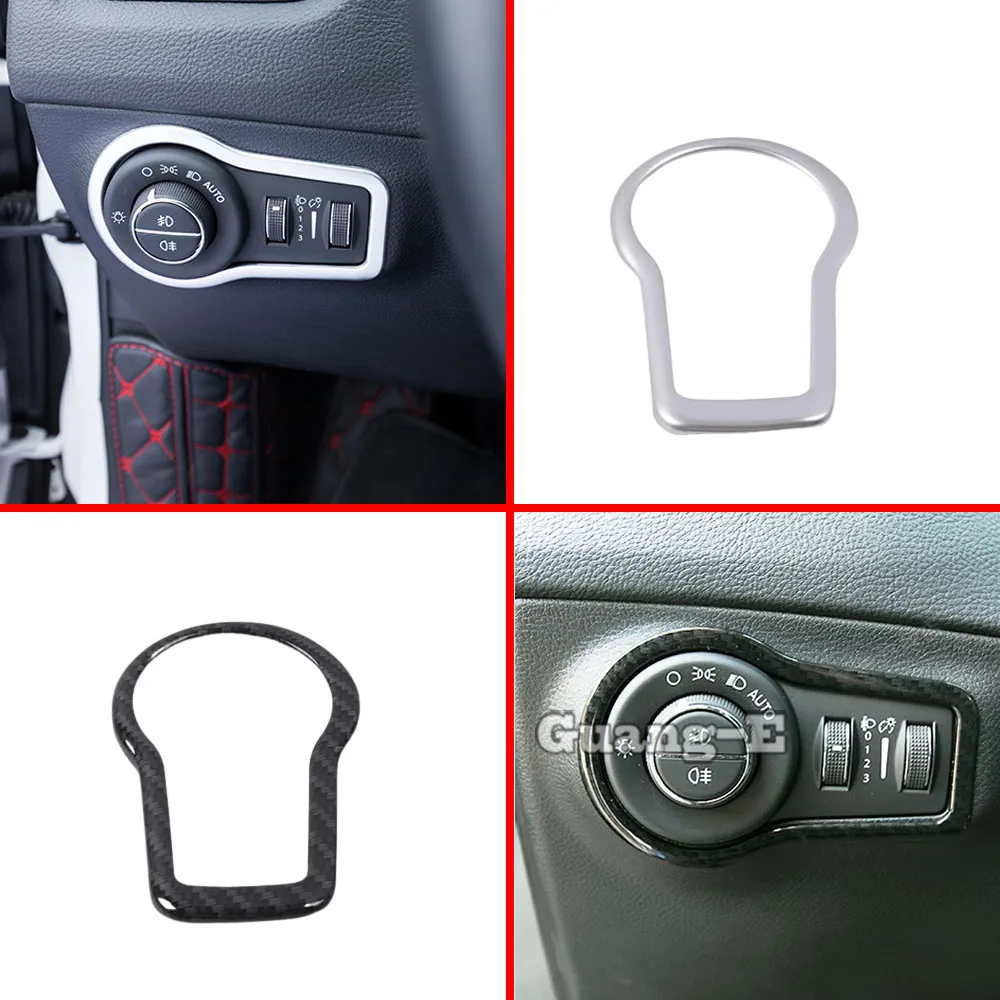 

Car Stick Styling Inner Cover Front Head Light Switch Button Trim Frame Lamp 2pcs For Jeep Compass 2017 2018 2019 2020
