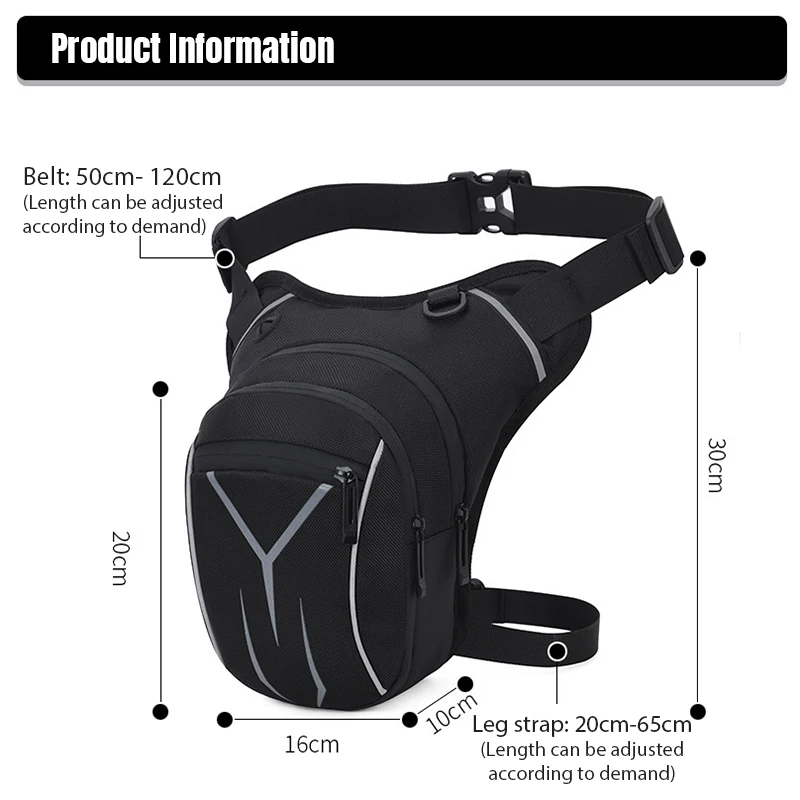 Motorcycle leg bag men's motorcycle waist bag men's messenger bag sports multi-function tactical bag waterproof riding equipment