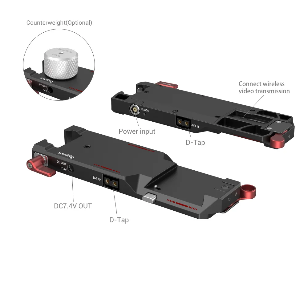 

SmallRig Power Pass-Through Plate для DJI RS2 Quick Release Plate of DJI RS 2 поддерживает Manfrotto Quick Release 3251