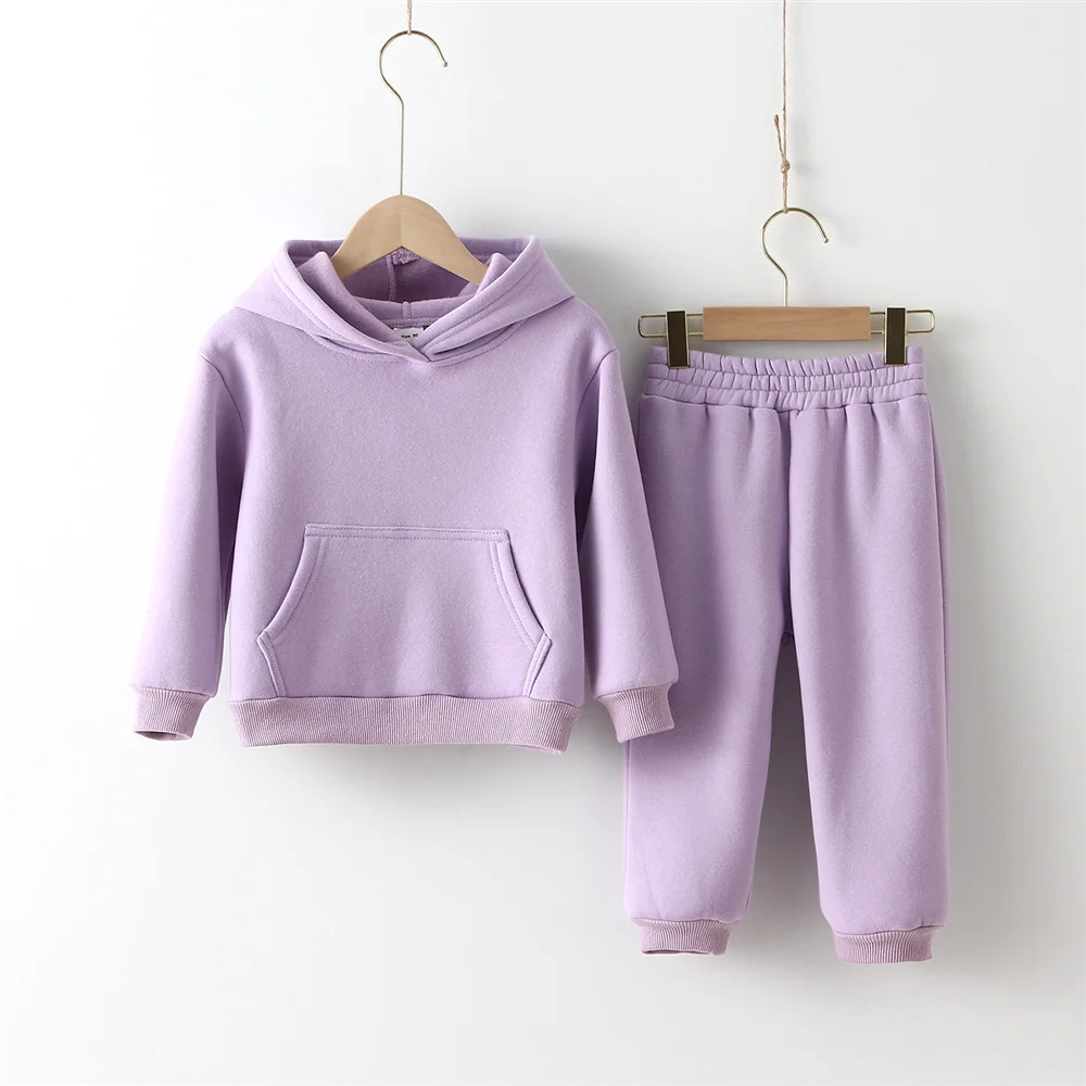 1-8Y Children Girl Boy Cotton Clothes Set Hoodie Pullover Sweatshirt Child Sport Suit Spring Autumn Kids Loungewear Clothes Set